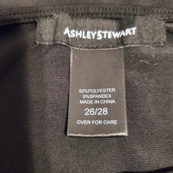 Ashley Stewart Black and Blue Long Sleeve Blouse, Size 26/28W - Picture 4 of 5